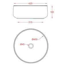 Раковина 42х42 см Artceram Cognac COL001 13 00 orange cameo