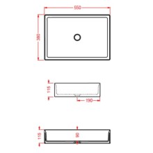Раковина 55х38 см Artceram Scalino SCL002 13 00 arancio cammeo