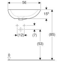 Раковина 56х40 см Geberit Citterio 500.542.01.1