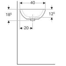 Раковина 56х40 см Geberit Citterio 500.542.01.1