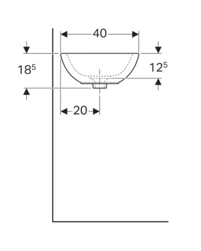 Раковина 56х40 см Geberit Citterio 500.542.01.1