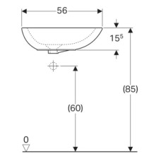 Раковина 56х40 см Geberit Citterio 500.543.01.1