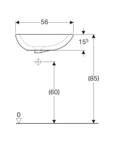 Раковина 56х40 см Geberit Citterio 500.543.01.1