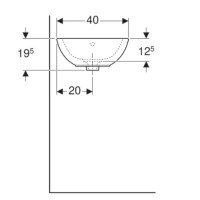 Раковина 56х40 см Geberit Citterio 500.543.01.1