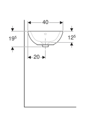 Раковина 56х40 см Geberit Citterio 500.543.01.1