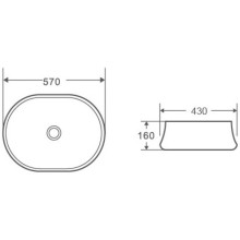 Раковина-чаша 57х43 см Grossman GR-3024