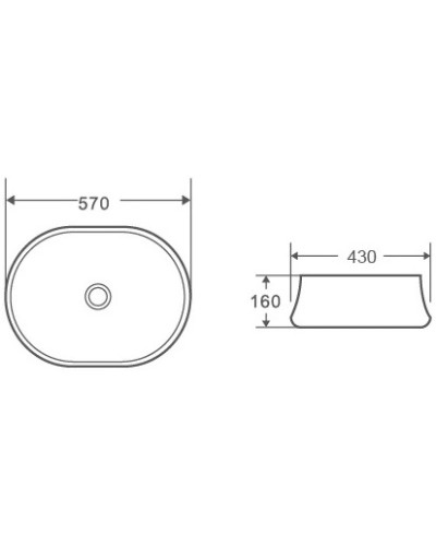 Раковина-чаша 57х43 см Grossman GR-3024