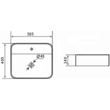 Раковина 50,5х40,5 см Timo Inari TK-505