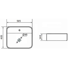 Раковина 50,5х40,5 см Timo Inari TK-505