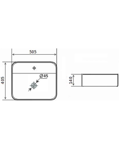 Раковина 50,5х40,5 см Timo Inari TK-505