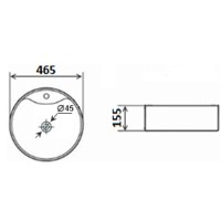 Раковина 46,5х46,5 см Timo Reko TK-205