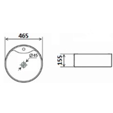 Раковина 46,5х46,5 см Timo Reko TK-205