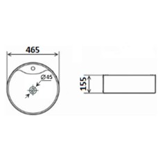 Раковина 46,5х46,5 см Timo Reko TK-205