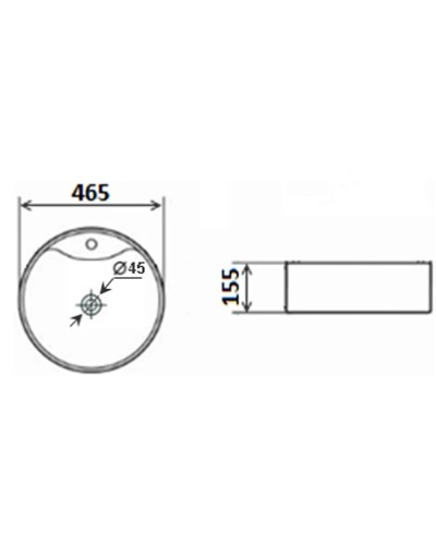 Раковина 46,5х46,5 см Timo Reko TK-205