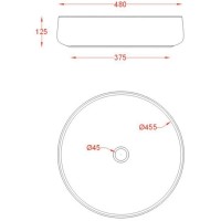 Раковина 48x48 см Artceram Cognac COL002 13 00 arancio cammeo