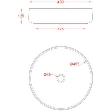 Раковина 48x48 см Artceram Cognac COL002 13 00 arancio cammeo