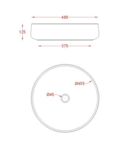 Раковина 48x48 см Artceram Cognac COL002 13 00 arancio cammeo