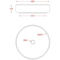 Раковина 48x48 см Artceram Cognac COL002 17 00