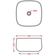 Раковина 43x43 см Artceram Cognac COL006 39 00 cocoa