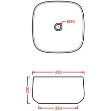 Раковина 43x43 см Artceram Cognac COL006 12 00 giallo zinco