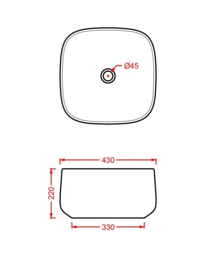 Раковина 43x43 см Artceram Cognac COL006 12 00 giallo zinco