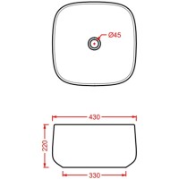 Раковина 43x43 см Artceram Cognac COL006 15 00 grigio oliva