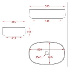 Раковина 55x35 см Artceram Cognac COL003 16 00 blu zaffiro