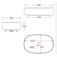 Раковина 55x35 см Artceram Cognac COL003 19 00 ombra bruciata