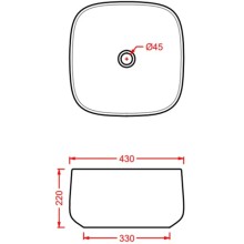 Раковина 43x43 см Artceram Cognac COL006 36 00 notte