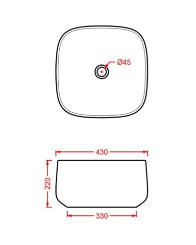 Раковина 43x43 см Artceram Cognac COL006 36 00 notte