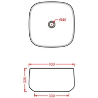 Раковина 43x43 см Artceram Cognac COL006 38 00 avio