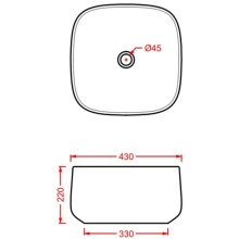 Раковина 43x43 см Artceram Cognac COL006 38 00 avio