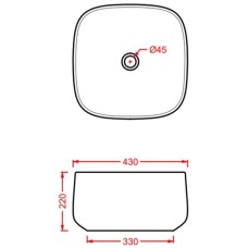 Раковина 43x43 см Artceram Cognac COL006 38 00 avio