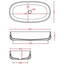 Раковина 68x35 см Artceram Cognac COL005 40 00 tortora