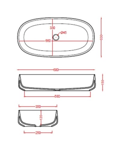 Раковина 68x35 см Artceram Cognac COL005 40 00 tortora