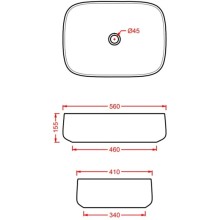 Раковина 56x41 см Artceram Cognac COL009 41 00 matera