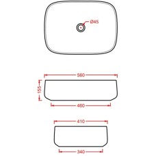 Раковина 56x41 см Artceram Cognac COL009 41 00 matera