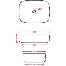 Раковина 56x41 см Artceram Cognac COL009 03 00