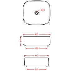 Раковина 46x41 см Artceram Cognac COL007 01 00 bi x0
