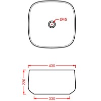 Раковина 43x43 см Artceram Cognac COL006 41 00 matera x0