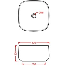 Раковина 43x43 см Artceram Cognac COL006 41 00 matera x0
