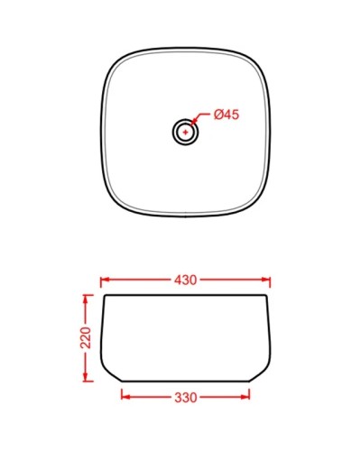 Раковина 43x43 см Artceram Cognac COL006 41 00 matera x0