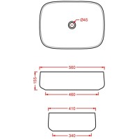 Раковина 56x41 см Artceram Cognac COL009 05 00