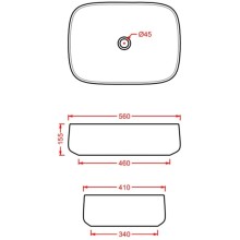 Раковина 56x41 см Artceram Cognac COL009 05 00
