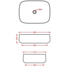Раковина 56x41 см Artceram Cognac COL009 05 00