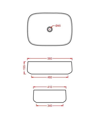 Раковина 56x41 см Artceram Cognac COL009 05 00