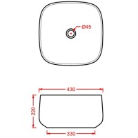 Раковина 43x43 см Artceram Cognac COL006 03 00 nero x0