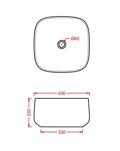 Раковина 43x43 см Artceram Cognac COL006 03 00 nero x0