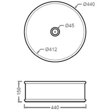 Раковина 44x44 см Artceram Atelier ATL001 40 00 tortora