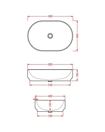 Раковина 60x40 см Artceram Atelier ATL002 05 00